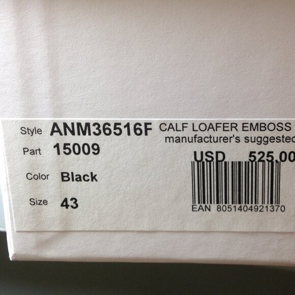 JW Anderson Embossed Calf Loafer Black EU 43 NWT - Picture 6 of 8